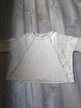 easel Olive Green Oversized Top